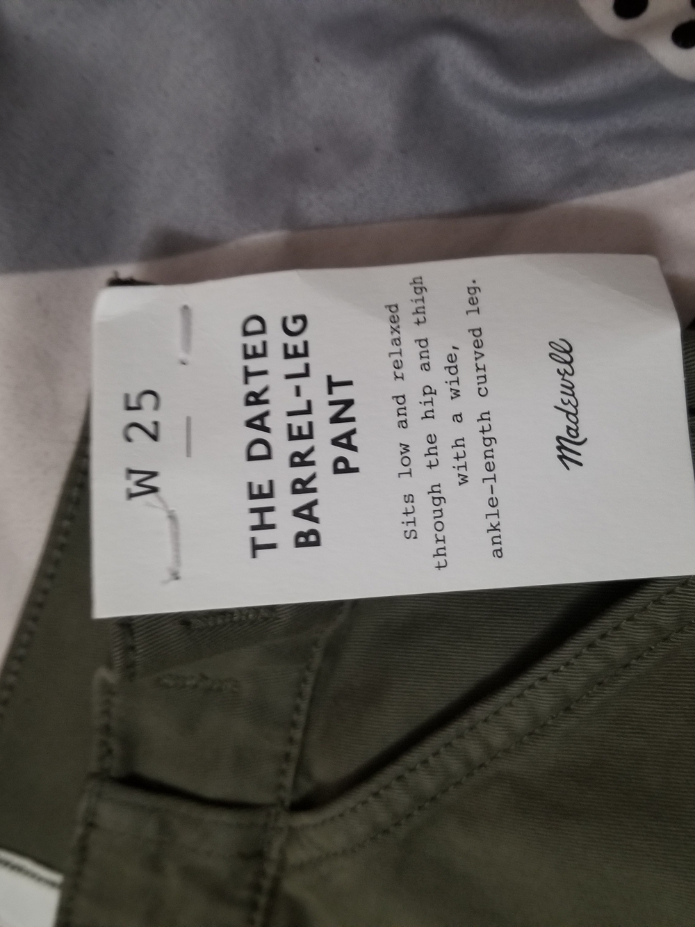 Madewell Olive Utility Wide-Leg Cargo Pants - Picture 3 of 4